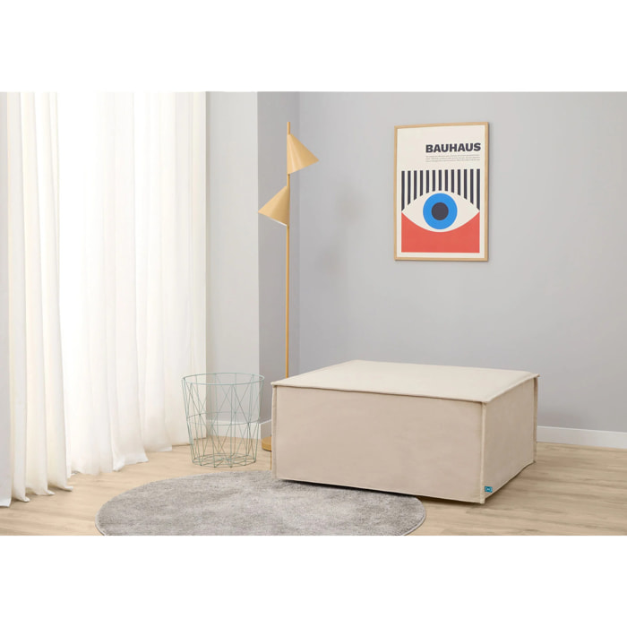 Puff Cama Marmota con Viscoelástica - Sillón Cama Plegable y Convertible - Diseño Elegante y Versátil para Visitas - Tejido de Alta Calidad - 3 Años de Garantía
