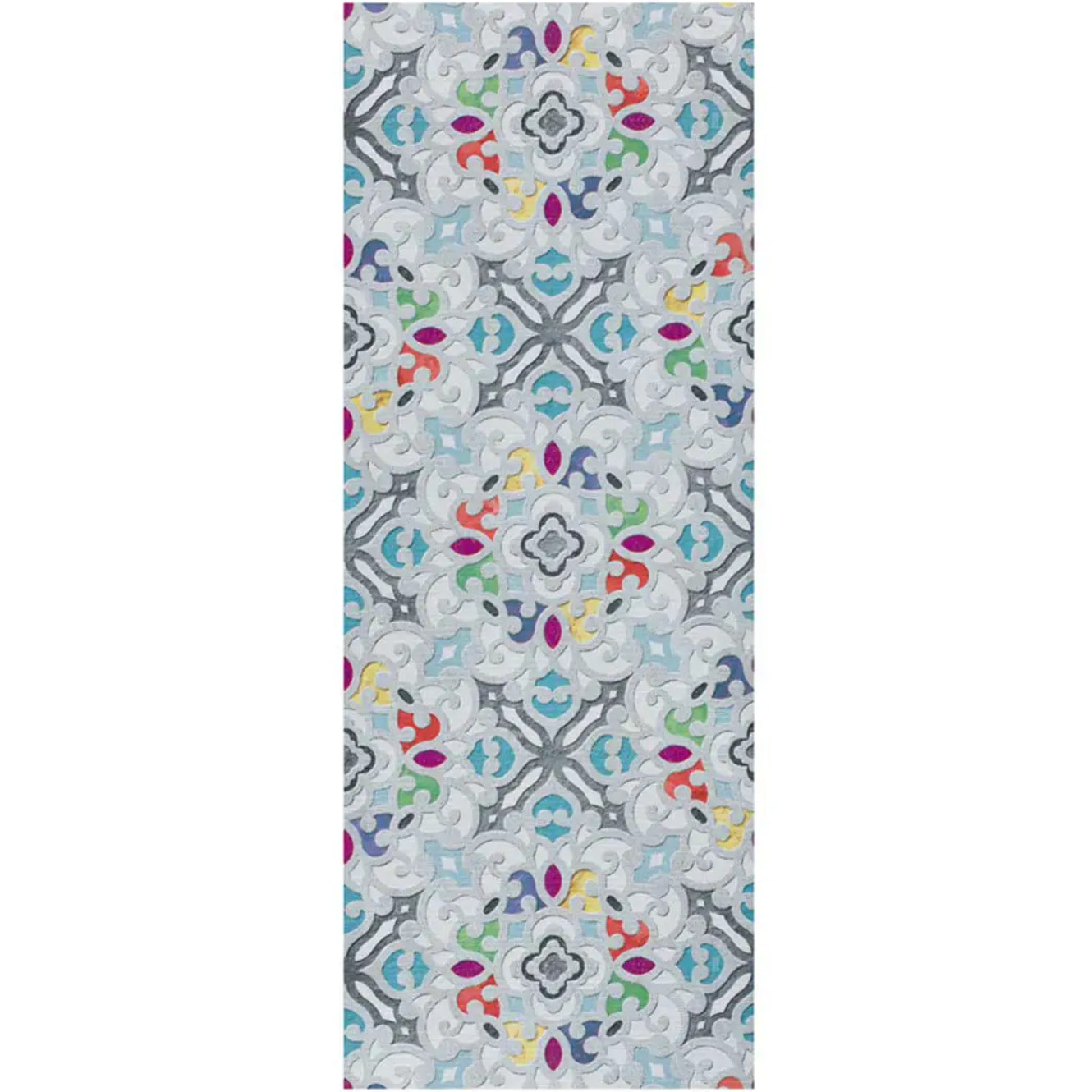 RICCI Alfombra lavable de cocina diseño bohemio multicolor, varias medidas disponibles.