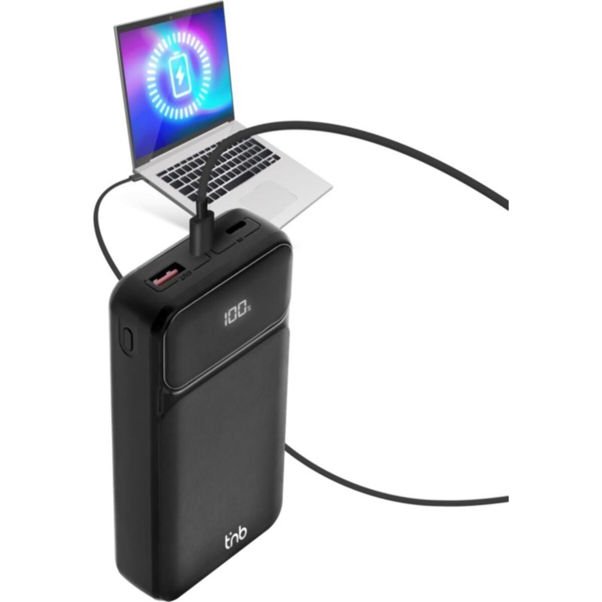 Batterie externe TNB 20 000 mAh 65W Power Delivery noir