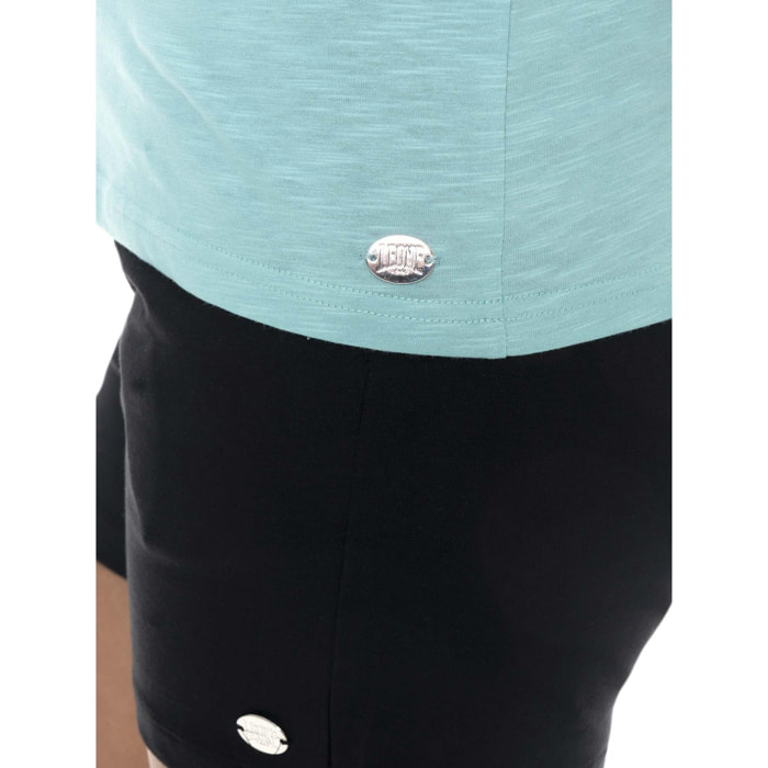 Leone Camiseta básica de mujer de manga corta