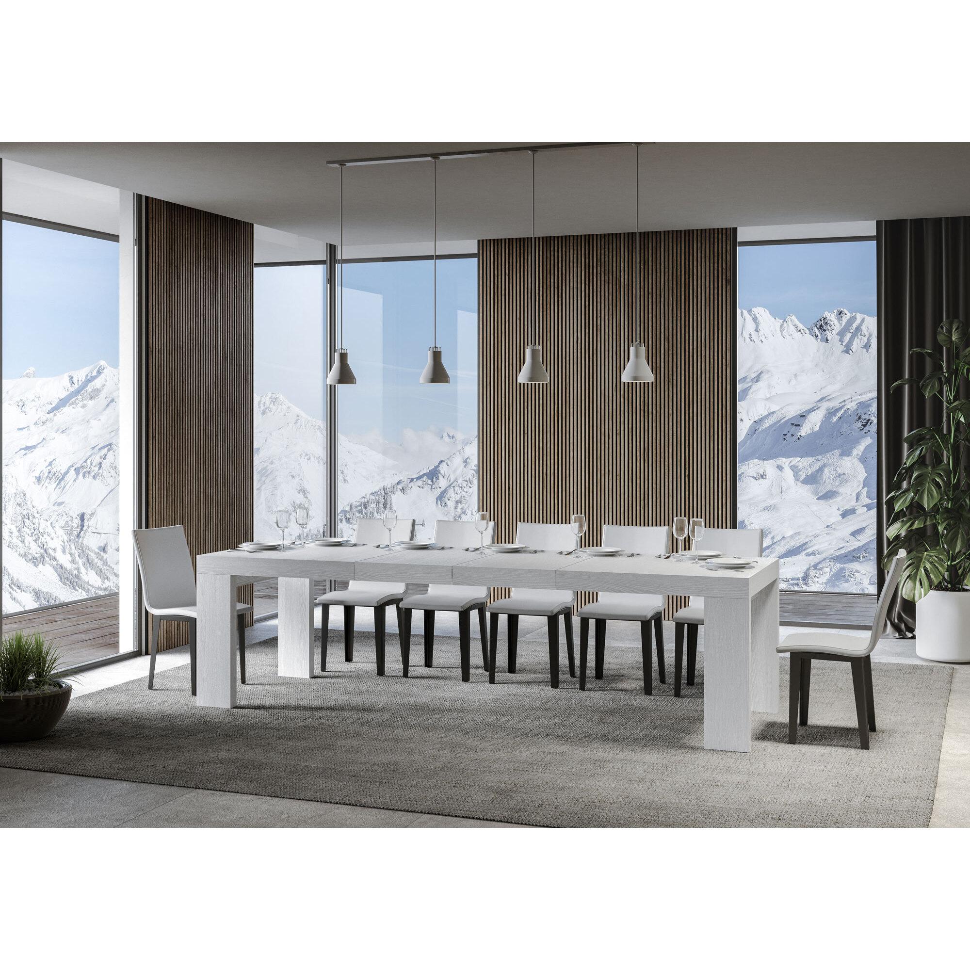 Mesa extensible 90x180/284 cm Roxell Premium Fresno Blanco