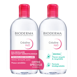 Créaline - Eau Micellaire Démaquillante 2x 500 ml