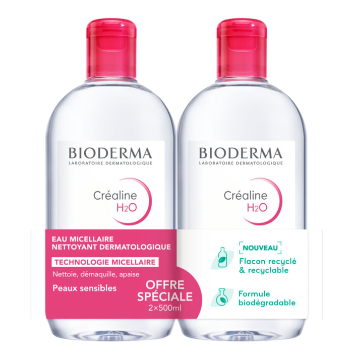 Créaline - Eau Micellaire Démaquillante 2x 500 ml