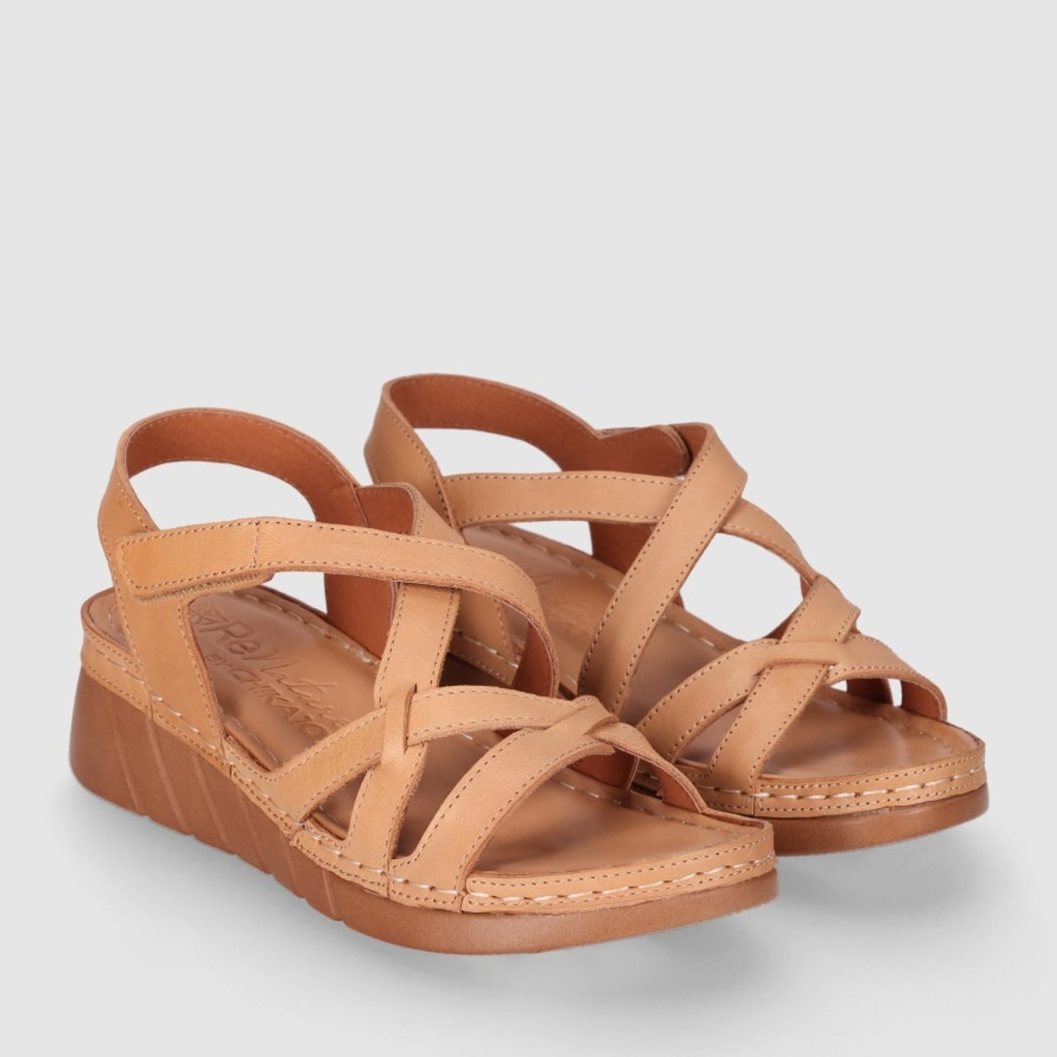 Sandalias de Piel - Arena - Tacón: 5 cm