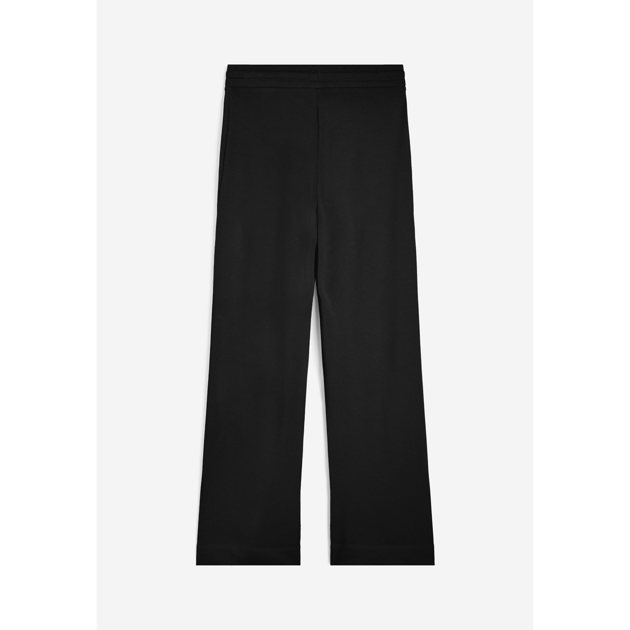 Pantaloni donna in french terry con gamba ampia