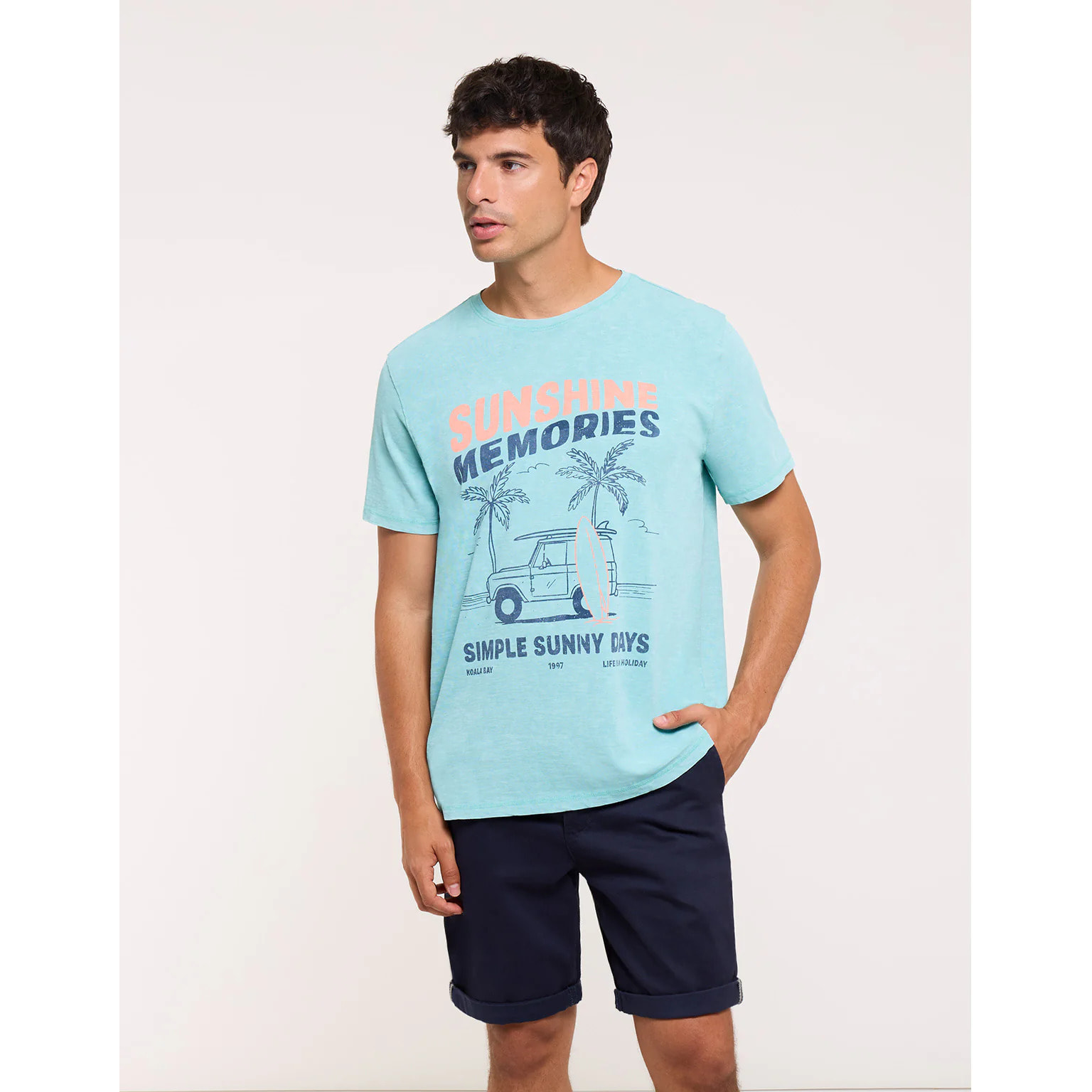 Camiseta Manga Corta Azul - Bayside