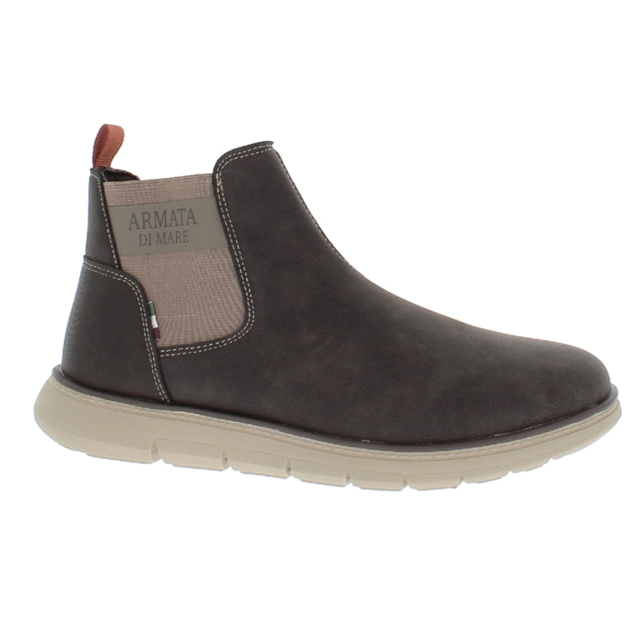 Armata di Mare Scarpe Uomo Stivaletti Chelsea Boots con Soletta Rimovibile in Memory Foam AMU W24L634 Dk Brown