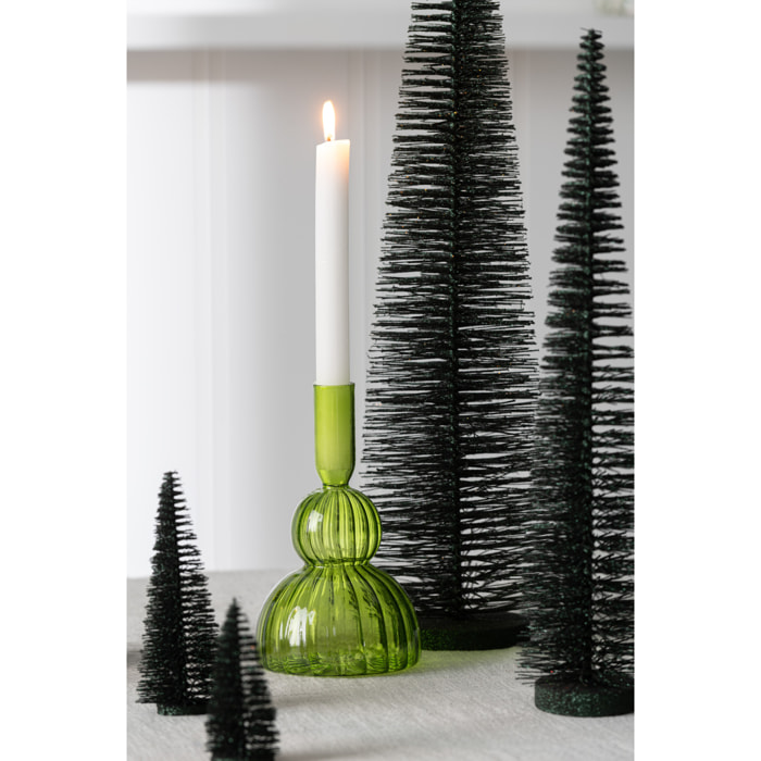 J-Line décoration Sapin De Noël Paillettes - plastique - vert foncé - small