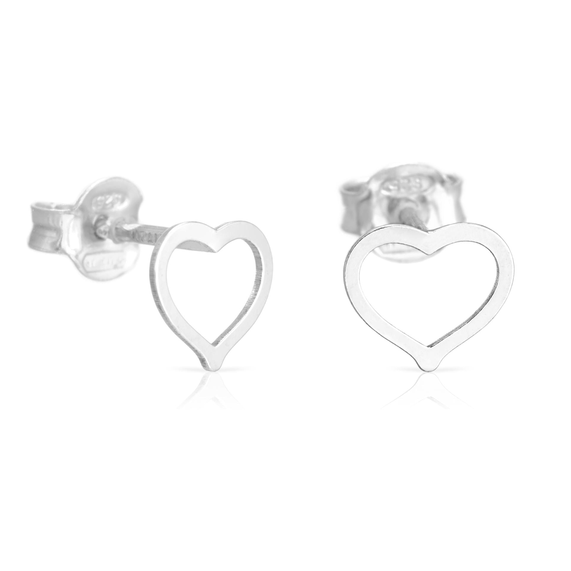 Orecchino a forma di cuore in argento sterling 925