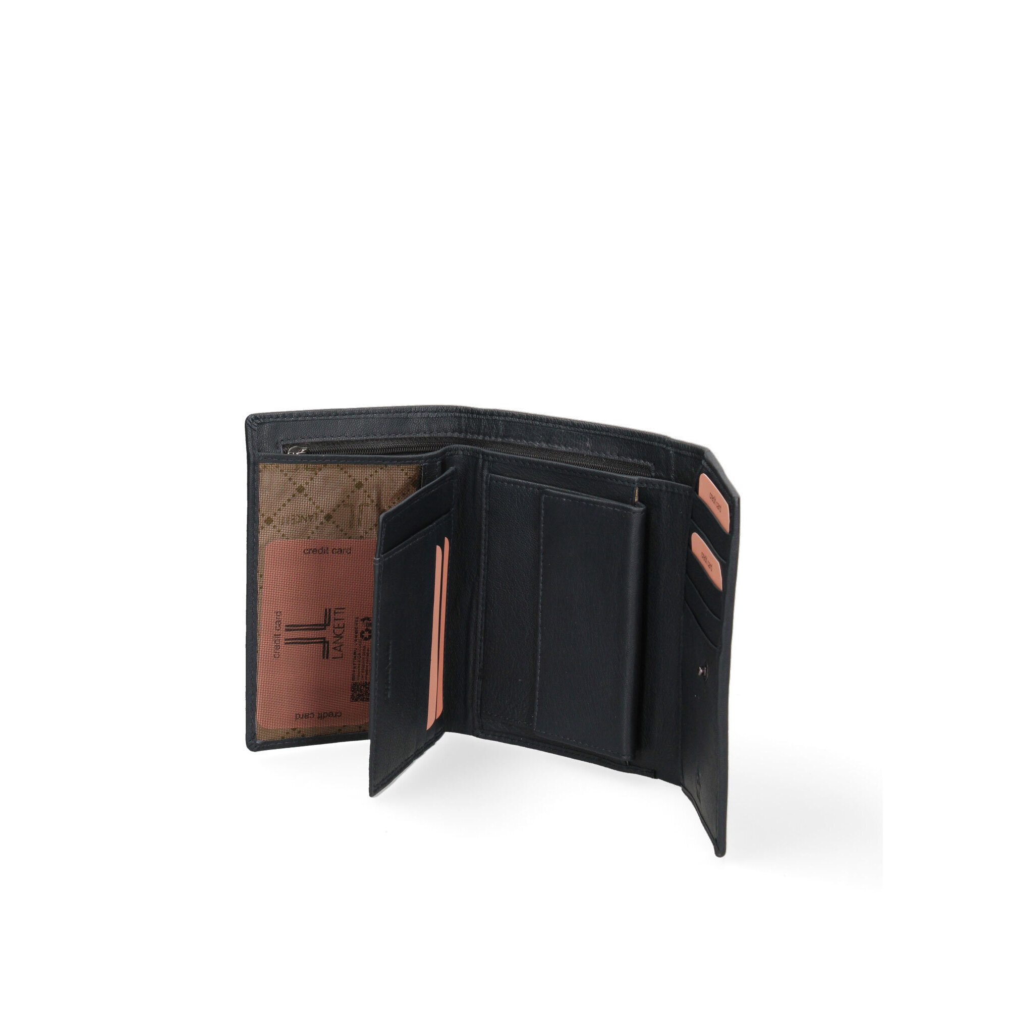 Portafoglio da donna In Vera pelle Made in Italy 15x10,5x3 cm