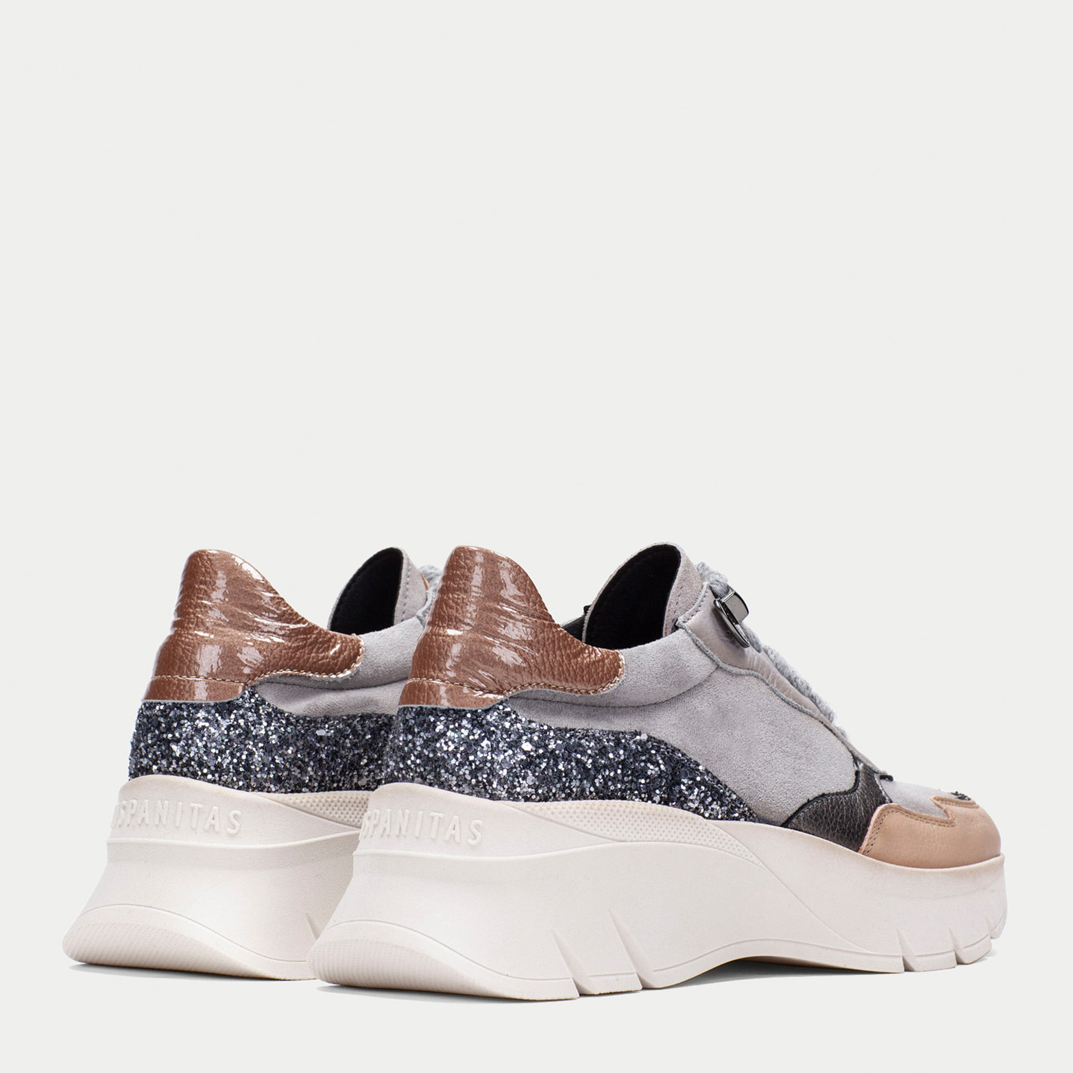 Deportivo Helsinki Gris tierra glitter 5 cm