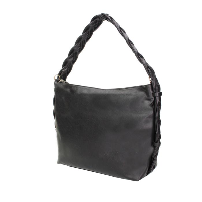 Borsa a spalla da donna In Vera pelle Made in Italy 31x26x12 cm