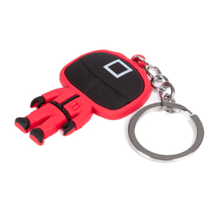 Portachiavi con stampa calamari. Osservatore quadrato.