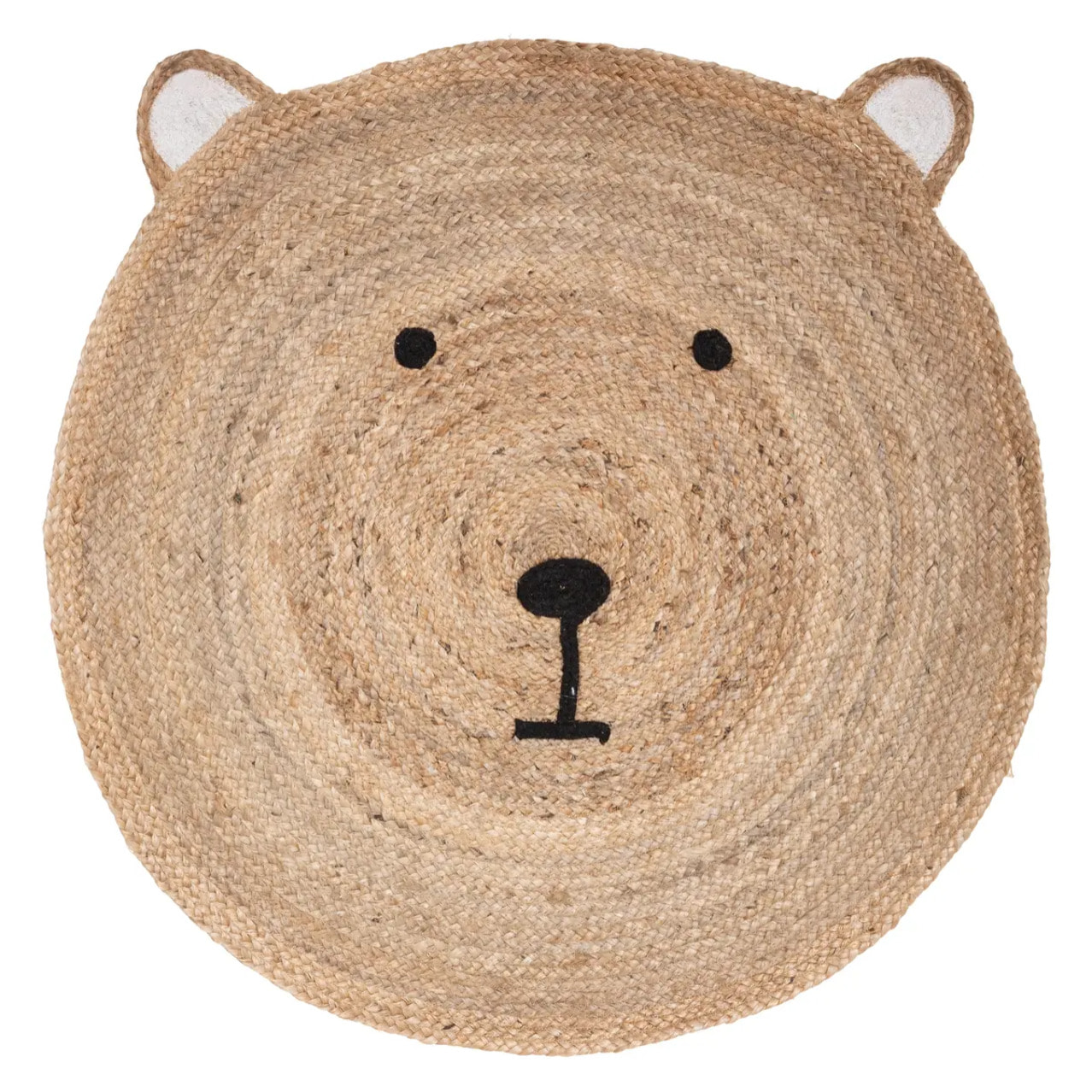 Tapis enfant ourson jute D100cm