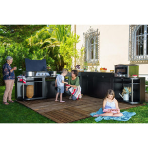 MEUBLE CUISSON ARRONDI GAUCHE, 80X55 CM NOIR - LE MARQUIER