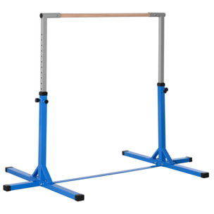 Barra de Gimnasia para Niños de +3 Años Barra de Entrenamiento con Altura Ajustable 92-150 cm Barra Horizontal de Gimnasia Carga 75 kg 194x121x150 cm Azul