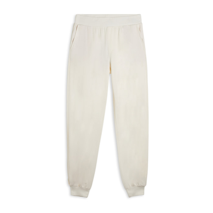 Pantaloni sportivi in felpa di viscosa con fondo a polsino