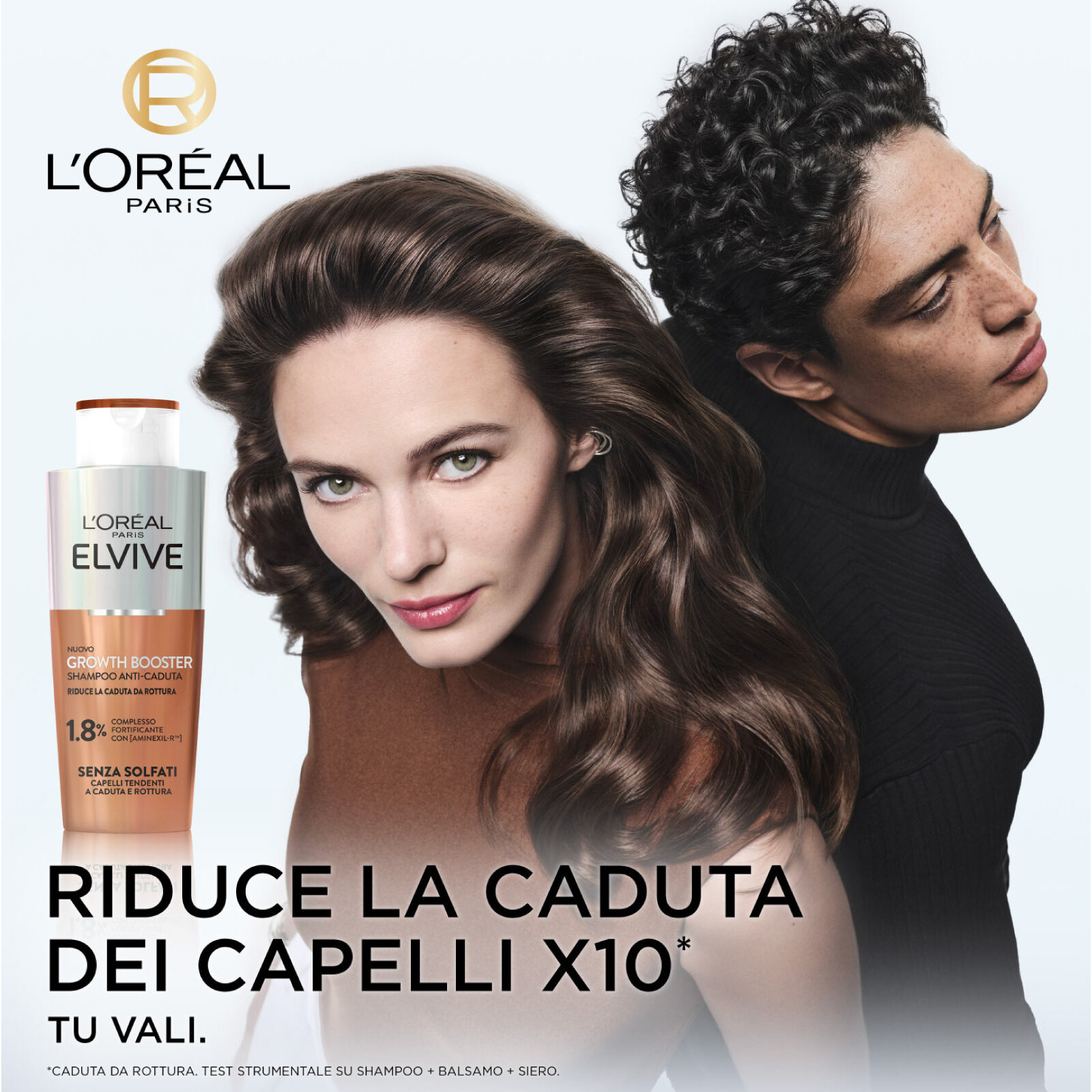 Shampoo Anticaduta Rinforzante Elvive Growth Booster Formula con Aminexil-R e Senza Solfati - Flacone da 200ml