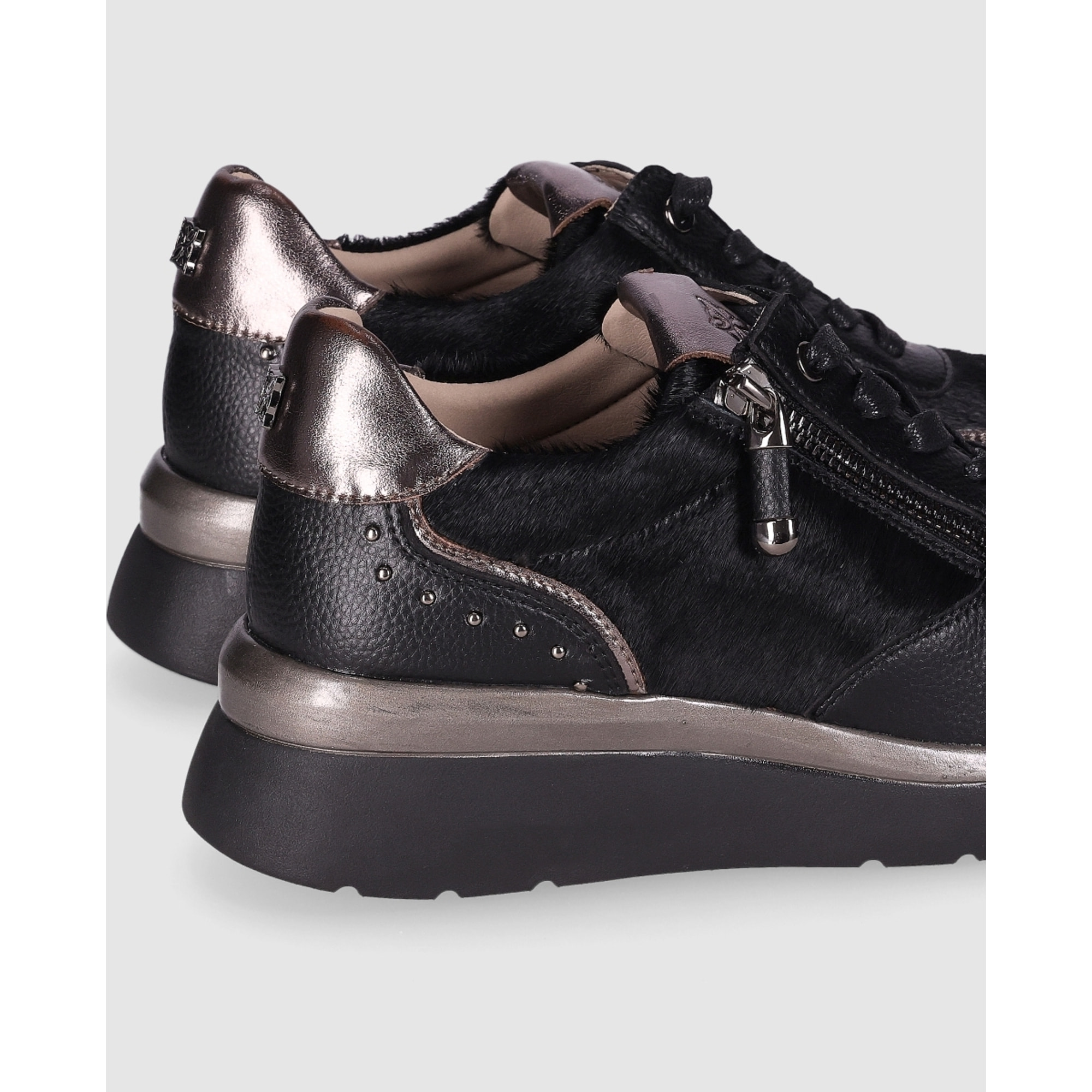 Deportivos de Piel - Negro - Tacón: 5 cm