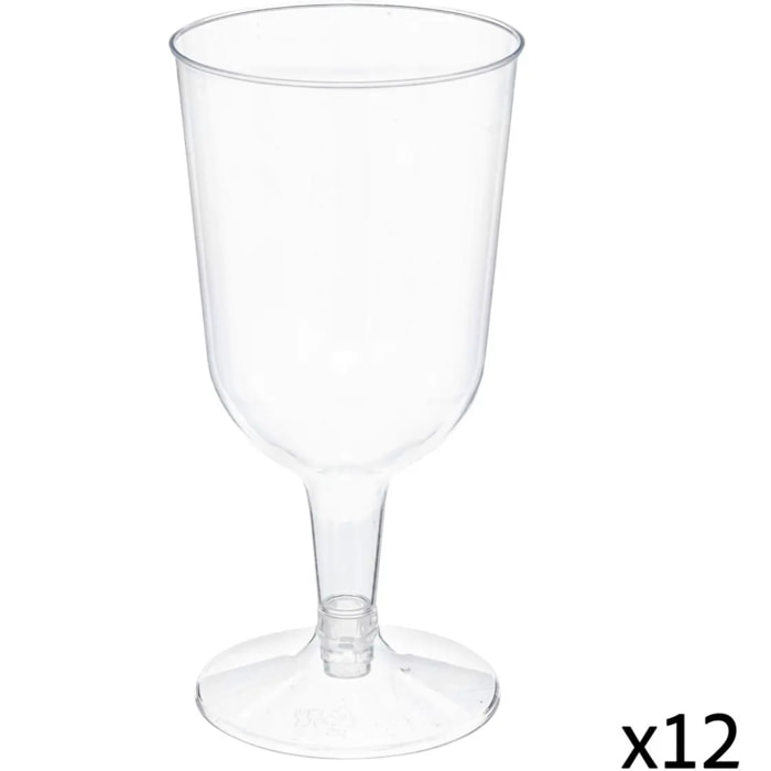 12 verres à vin réutilisables "Cocktail" 15cl