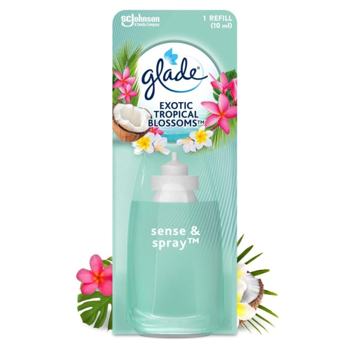 Lot de 8 - Glade Sense & Spray Recharge Exotic Tropical Blossom