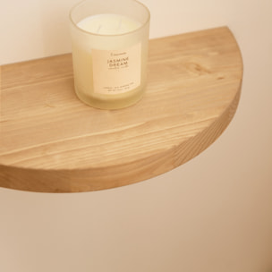 Table de chevet flottante en bois massif ton chêne moyen 3x40cm Hauteur: 3.2 Longueur: 40 Largeur: 19.5