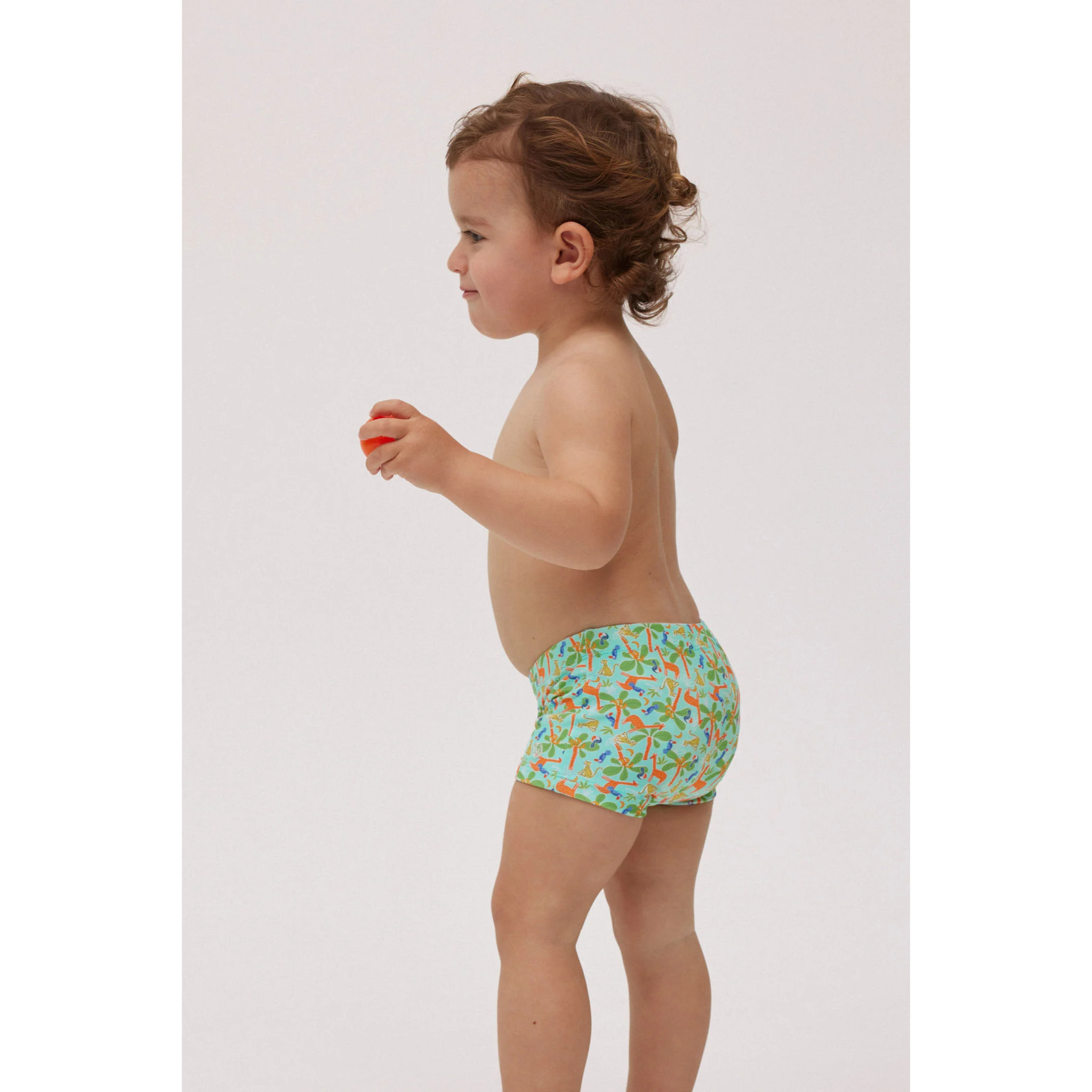 Costume boxer da neonato con stampa palme