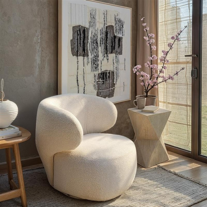 Table d'appoint Travertino Triangle Kare Design