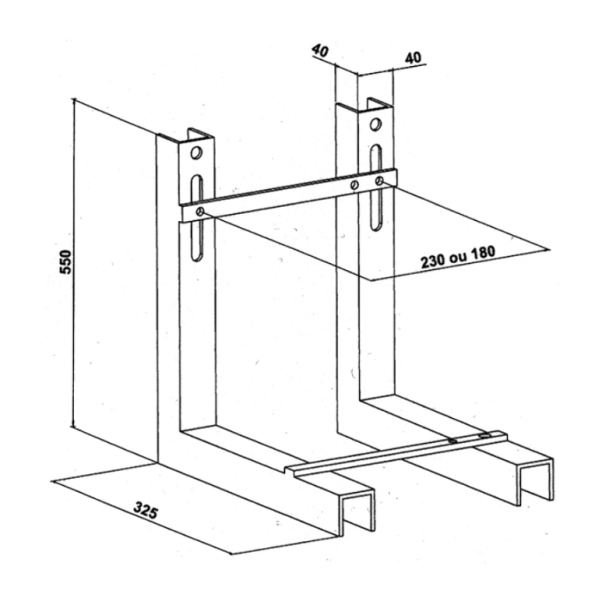 Bâti-support autoportant bidet NF