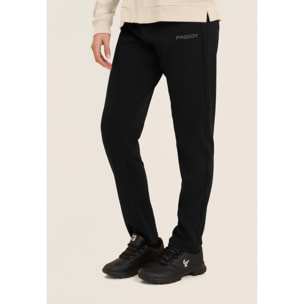 Tuta con zip e collo alto, logo con perline sulla manica