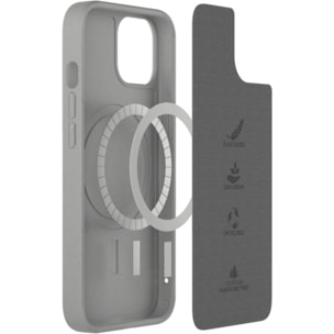 Coque WOODCESSORIES iPhone 13 mini Antimicrob gris MagSafe