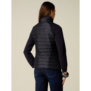 Oltre - Piumino lightweight con maniche in tessuto scuba - Blu