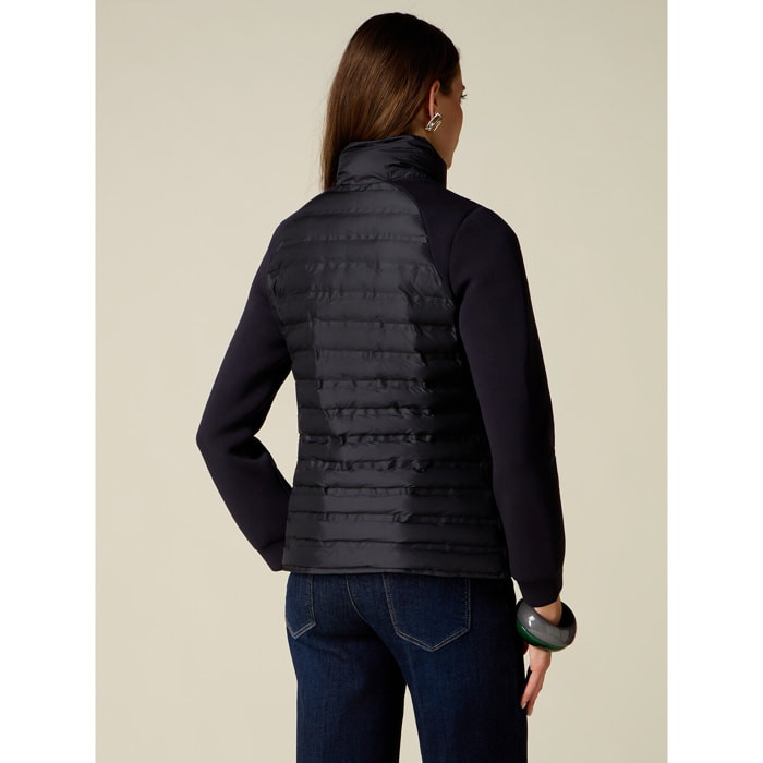 Oltre - Piumino lightweight con maniche in tessuto scuba - Blu