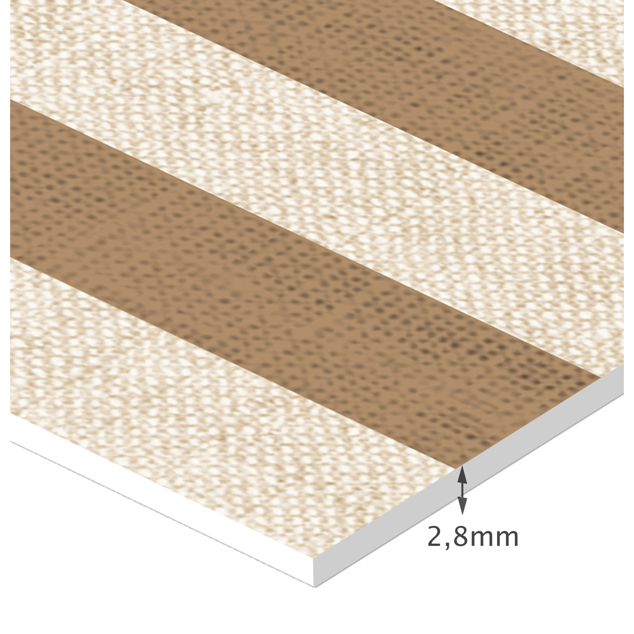 Alfombra de vinilo Dynamic Marron 200x266 cm -PVC antideslizante, vinilica para cocina o salón, lavable, estilo abstracto