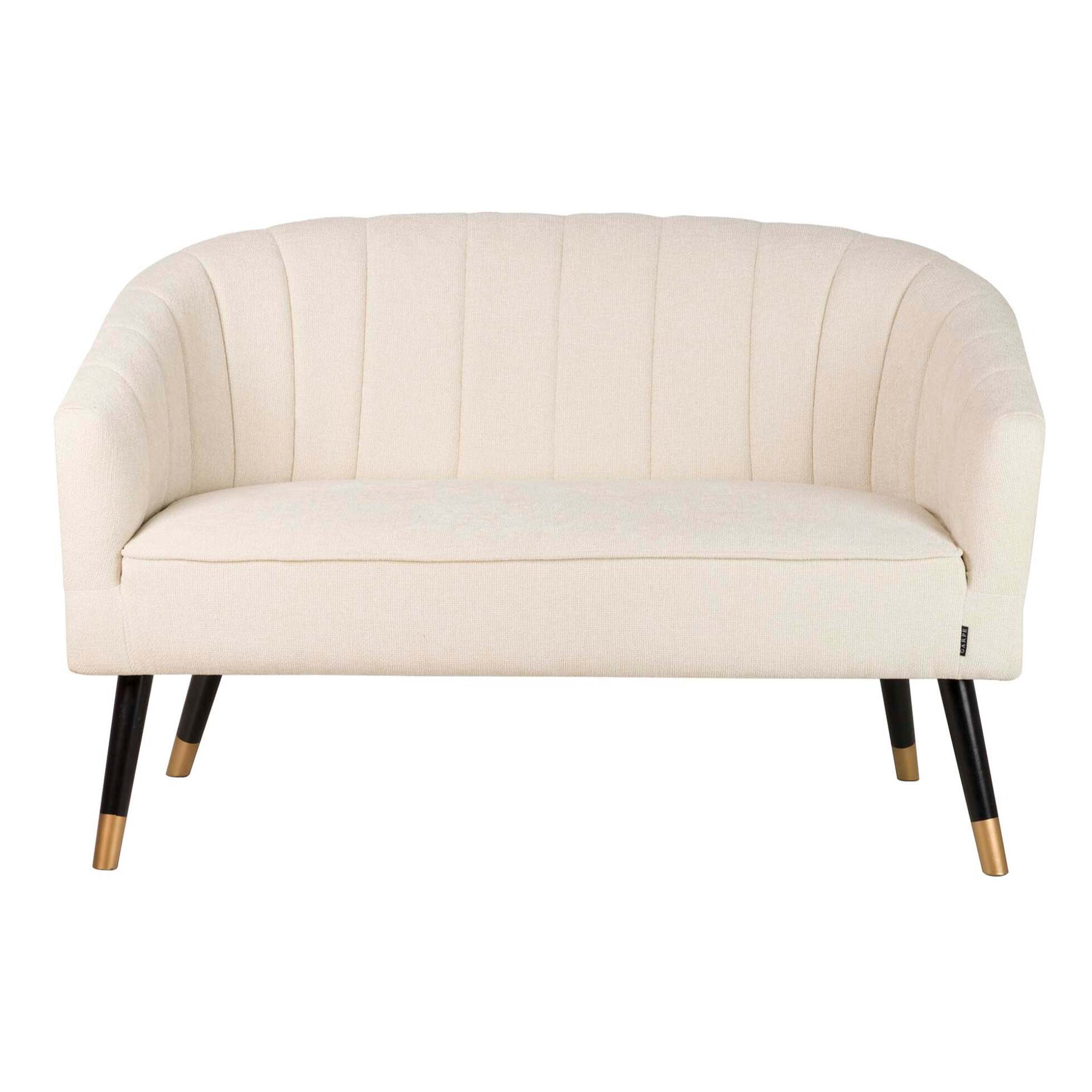 Sofá Chenilla Beige 129x72x80 Cm