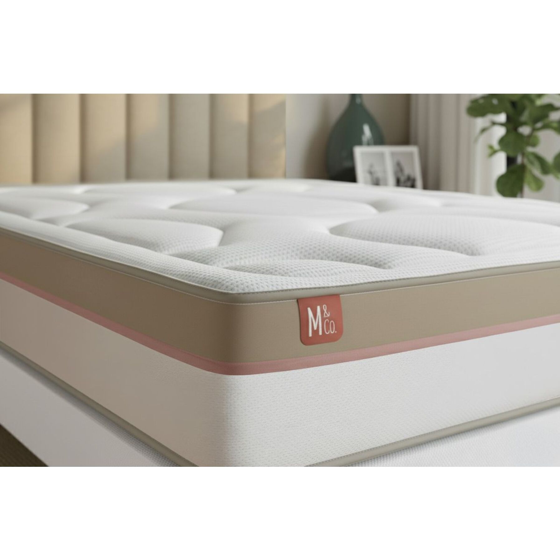 Ensemble - Matelas Mémoire de forme 30cm d'épaisseur - 7 zones de confort - Confort ferme - Sommier tapissier en kit - 1 place