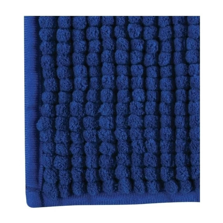 Tapis de bain Microfibre CHENILLE Bleu Foncé MSV