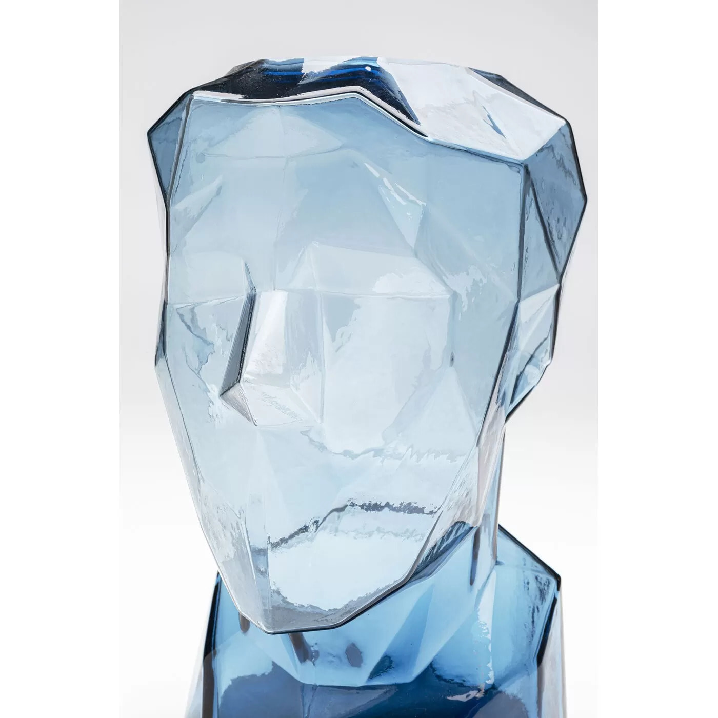 Vase Prisma visage bleu 30cm Kare Design