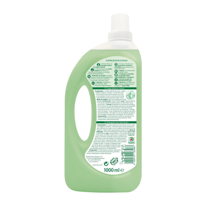 Pack 10x Multiusos hogar pH neutro Frosch 1 L