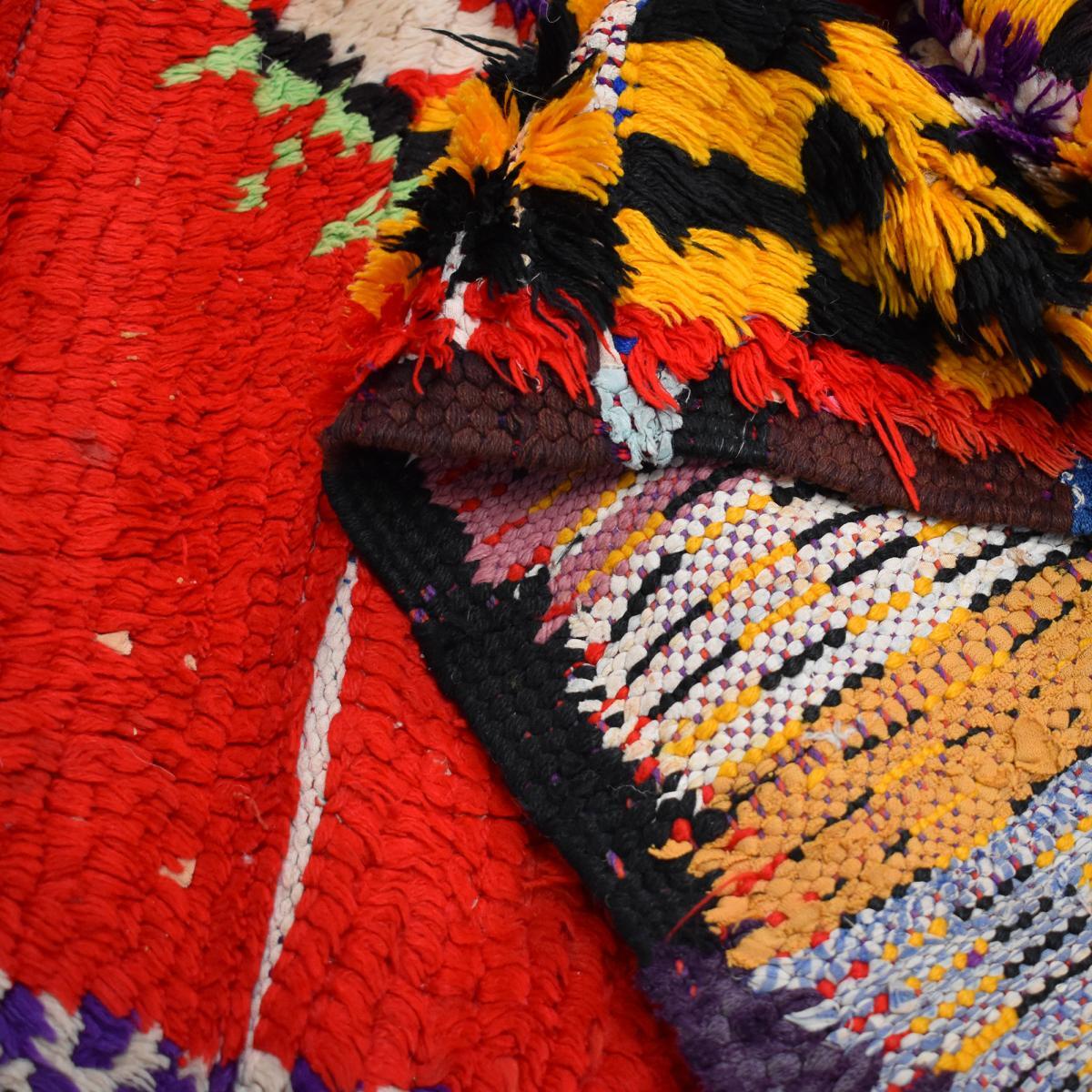 Authentique tapis Berbère Becharouite, entièrement noué main au Maroc