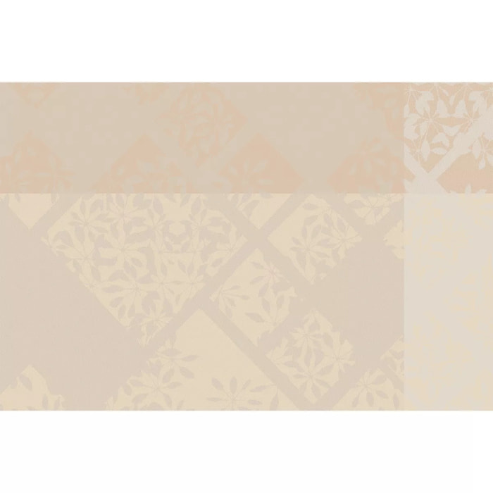 Set pur coton enduit motif jacquard Mille pistils naturel