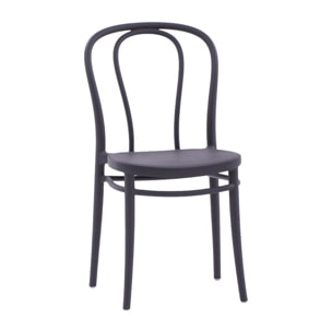 Set di 2 sedie BRISTOL in polipropilene antracite, impilabili