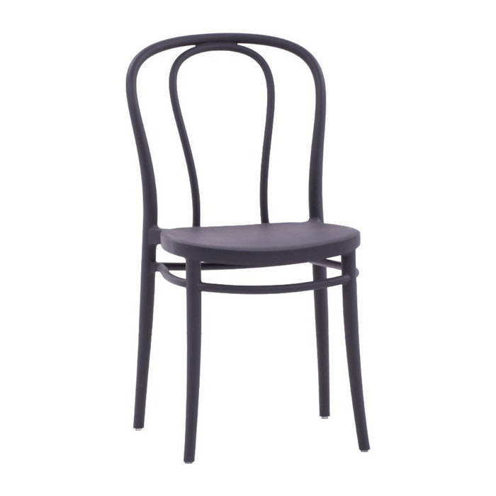 Set di 2 sedie BRISTOL in polipropilene antracite, impilabili