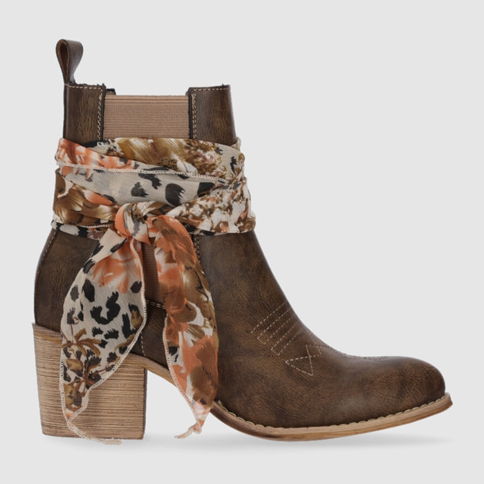 Botines - Taupe - Tacón: 6 cm