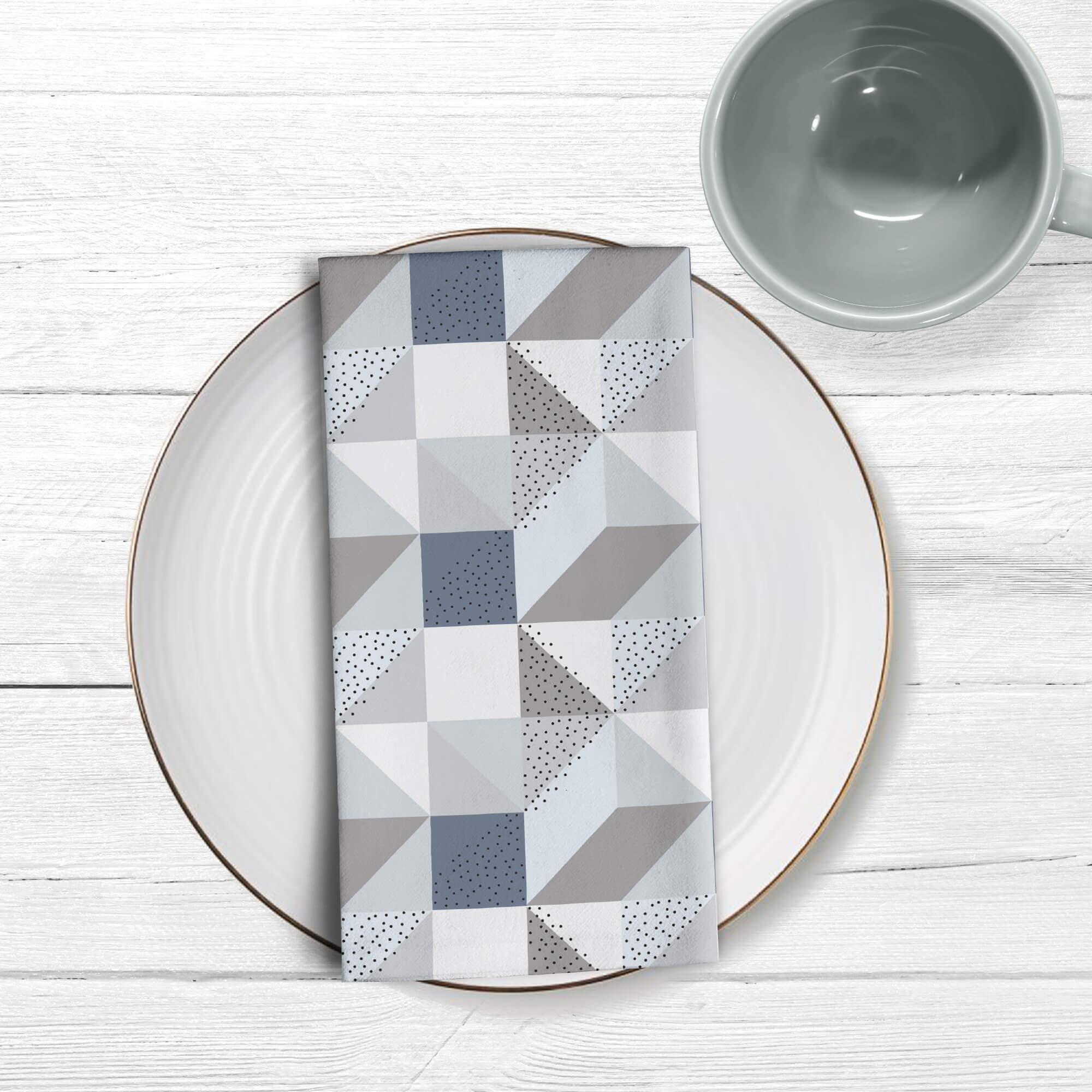 Pack de 2 serviettes 0318-124 100% coton 45x45 cm