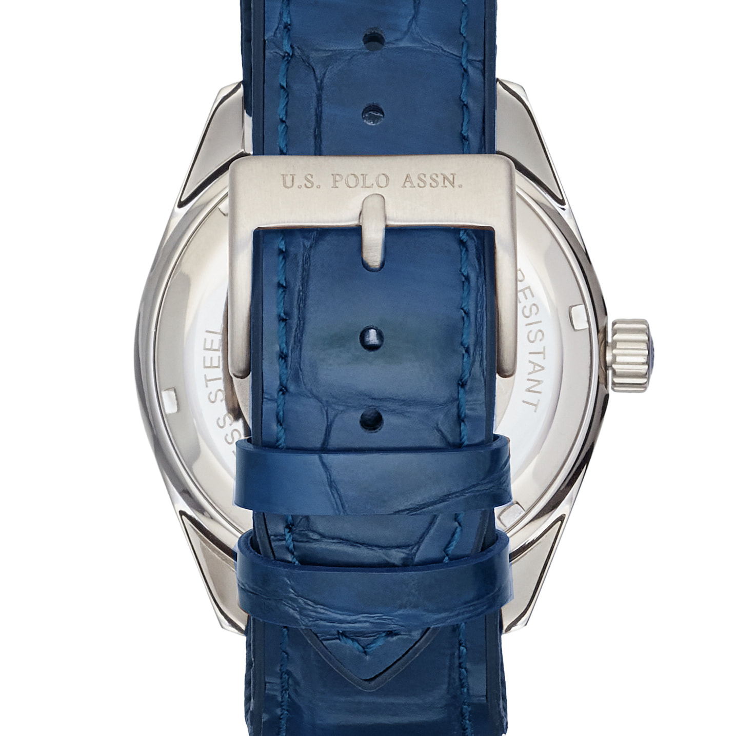 Orologio U.S. Polo Assn. in pelle blu