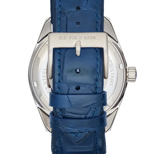 Orologio U.S. Polo Assn. in pelle blu