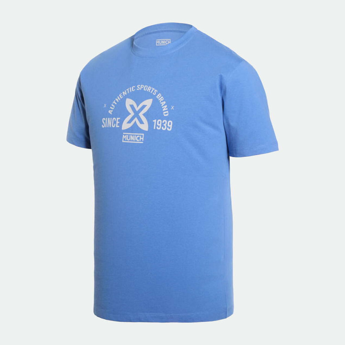 Camiseta MUNICH de algodón celeste
