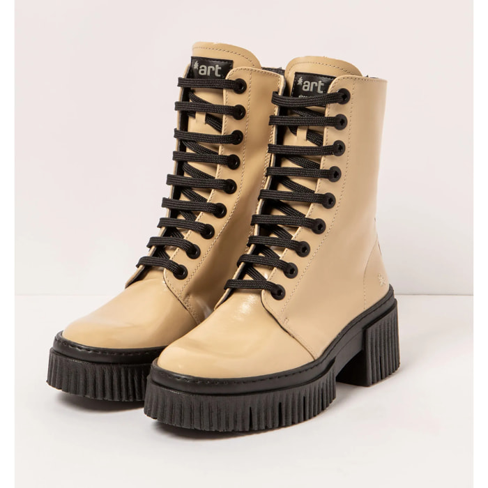 Botines con tacón 1375 NAPPA SHINNY CHAMPAGNE/YORK color Champagne