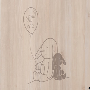 Lit bébé 120x60 à barreaux décor bois